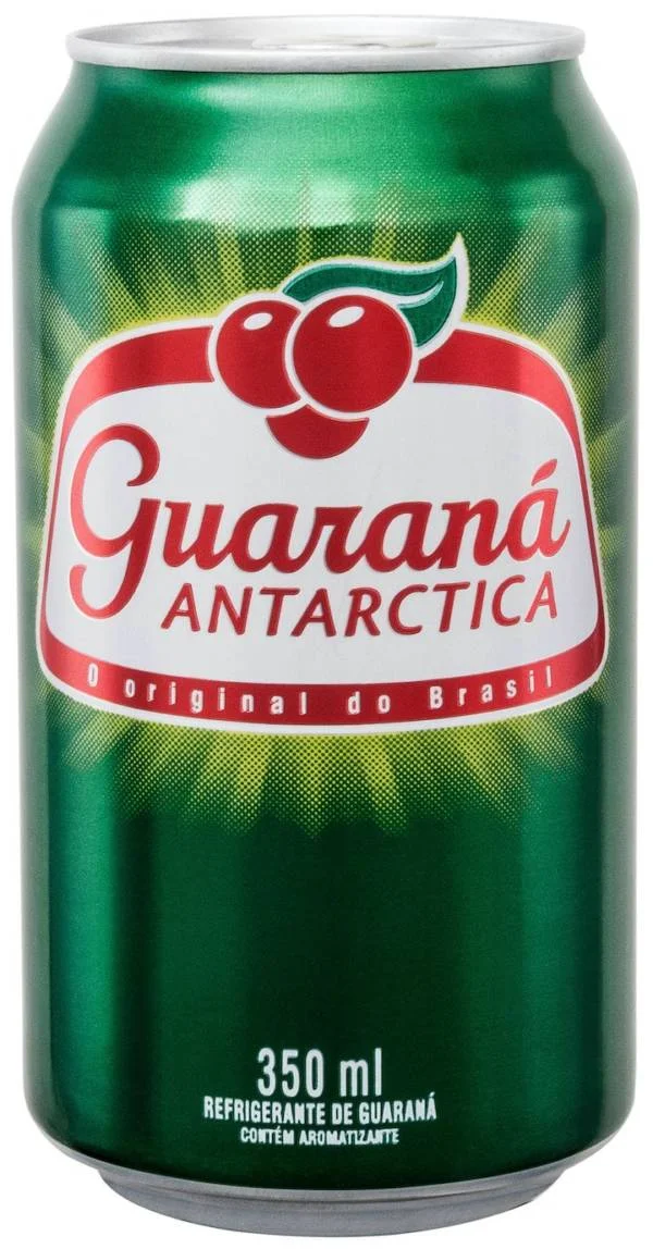 lata de guaraná Antárctica, em fundo branco